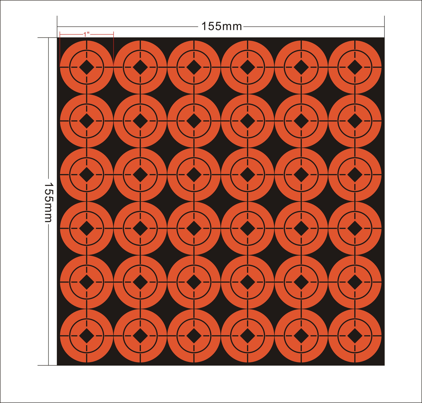 Red 9mm airgun Shooting Paper Target Pellet Clays Paper Stickers Shooting Target