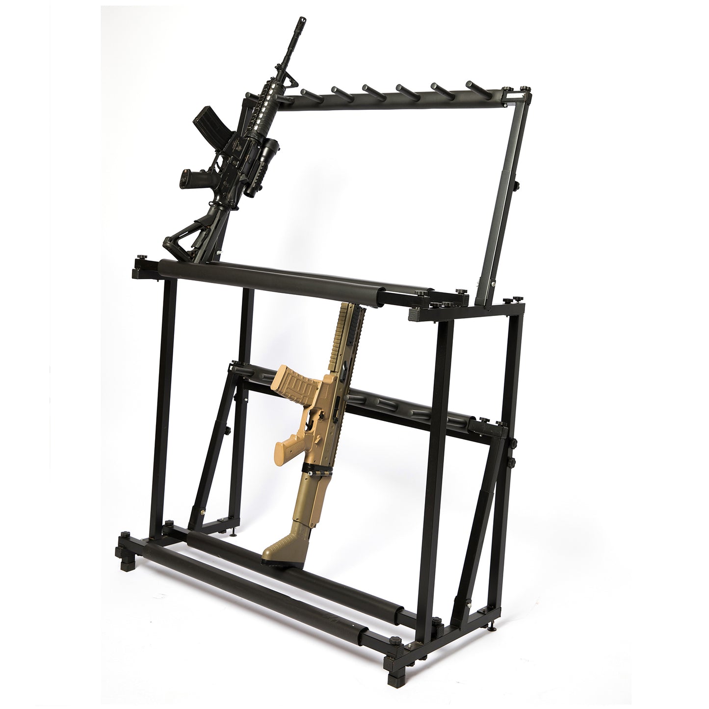Double Layer 14 Seats Hunting Tactical Gun Smith Rest Display Stand Holder Rack