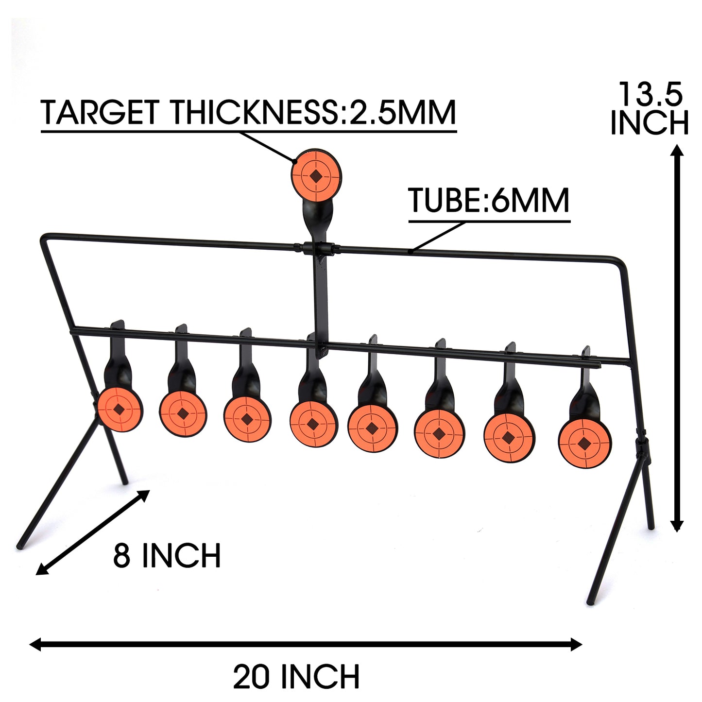 Metal 8+1 Big Steel Spinner Airgun Shooting Target Sets