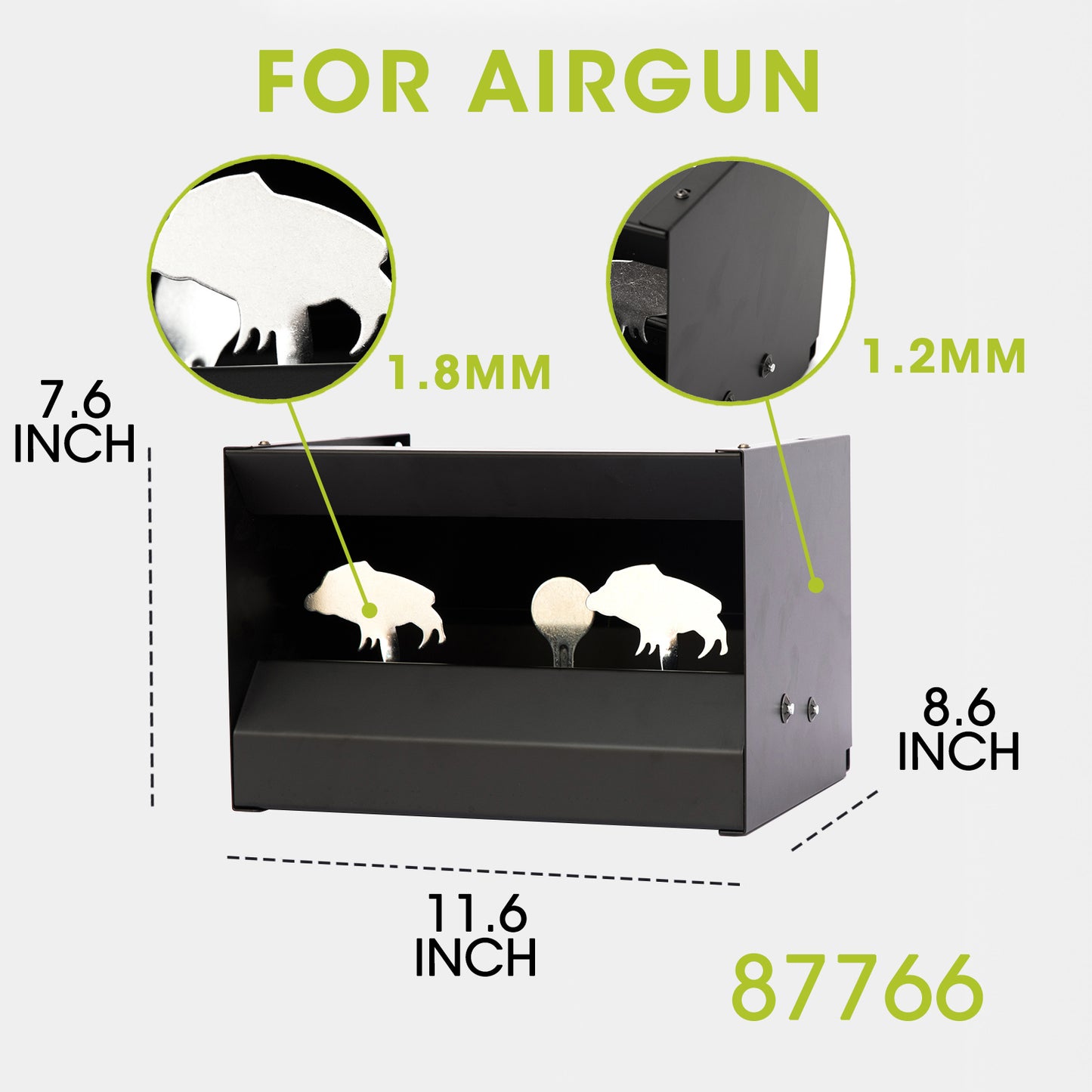 Shooting Target Gallary Pellet Catcher Metal Target