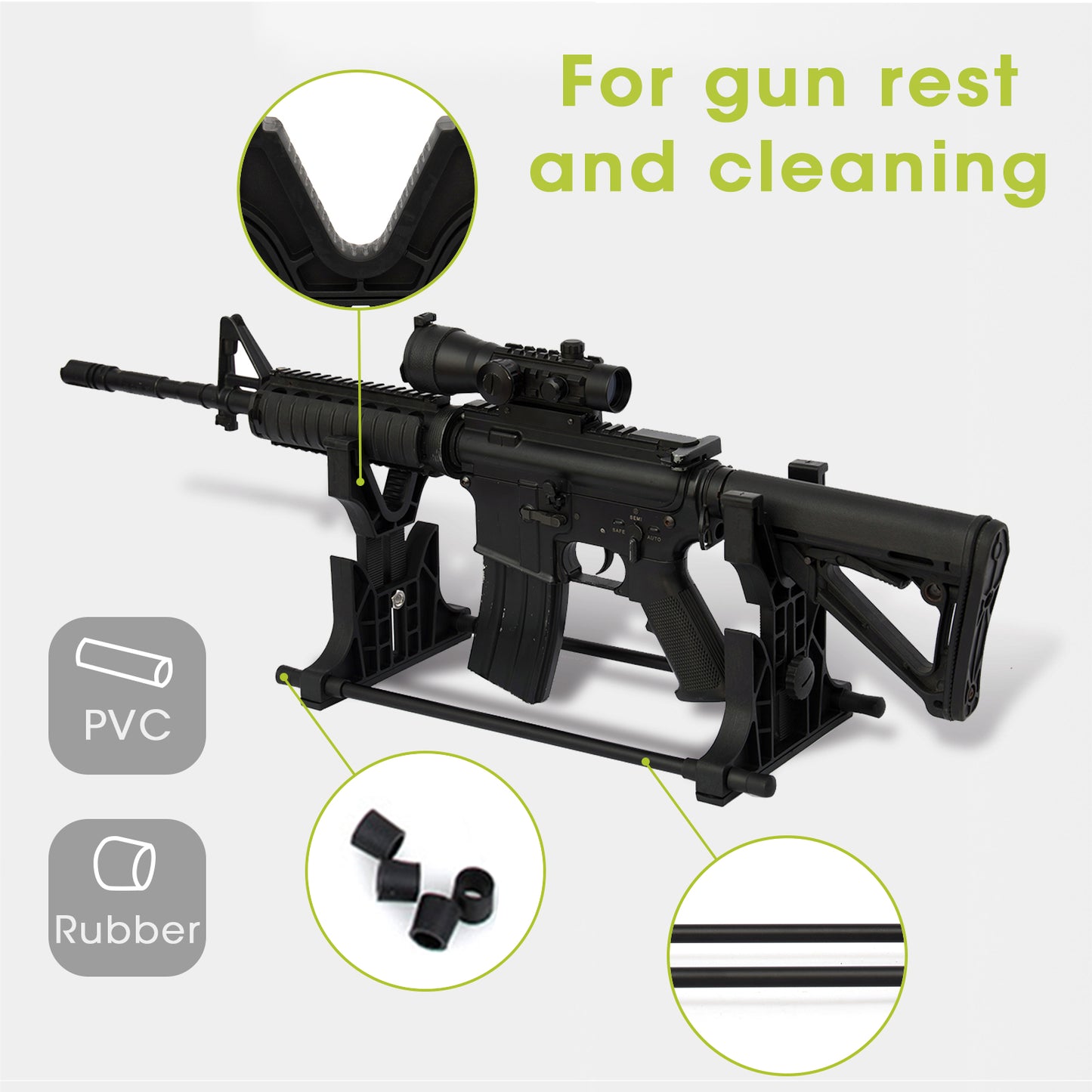 Ajustable Plastic Gun Rest Shooting Rest Cleaning Stand Gun Display Stand