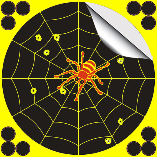 Marked Red Spider Bull 's-eye 8*8 Inch Splatter Yellow Adhesive Shooting Paper Target