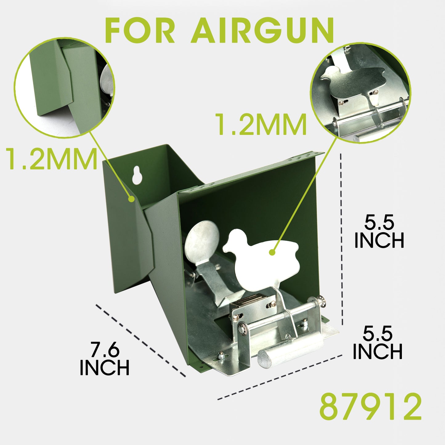 Airgun .177 &.22 Caliber Shooting Range System for Tripod Stand+metal Pellet Catcher+paper Targets