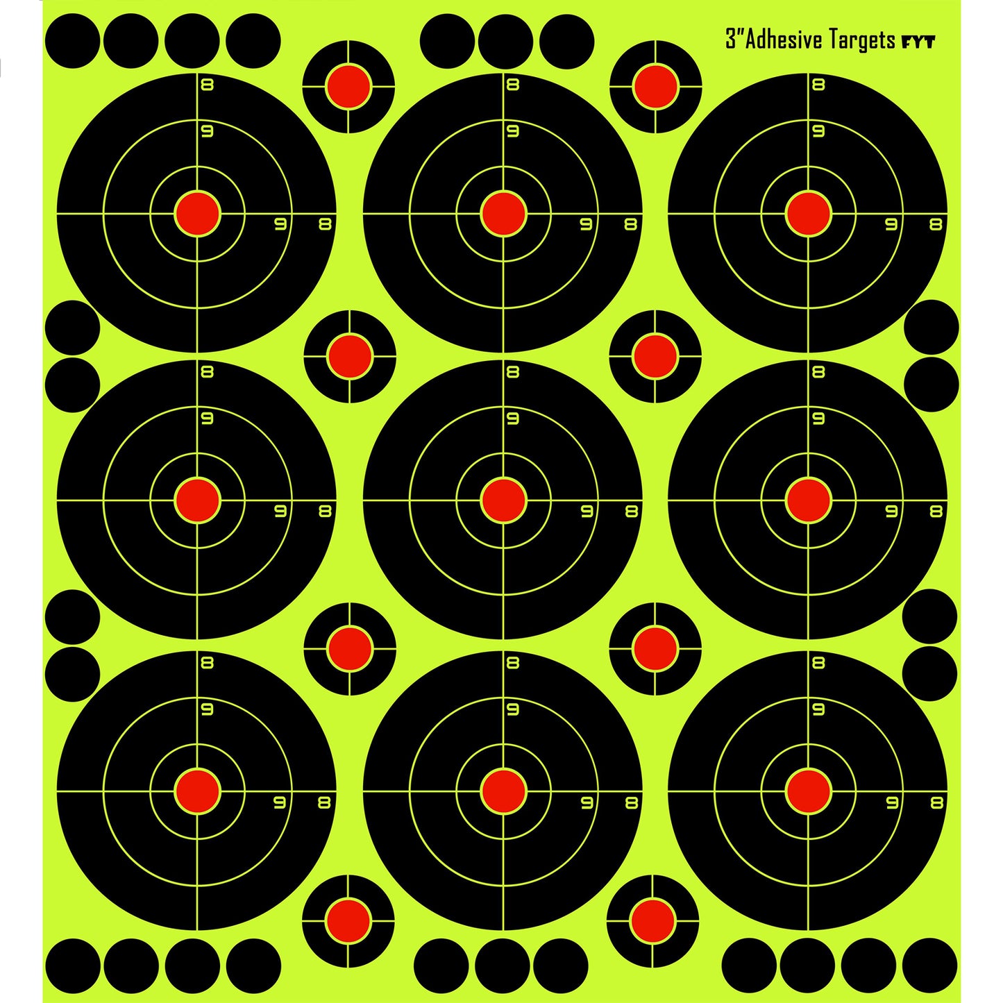 3 inch "Stick & Splatter" Reactive Targets Self Adhesive Targets Stickers Paper Shooting Targets