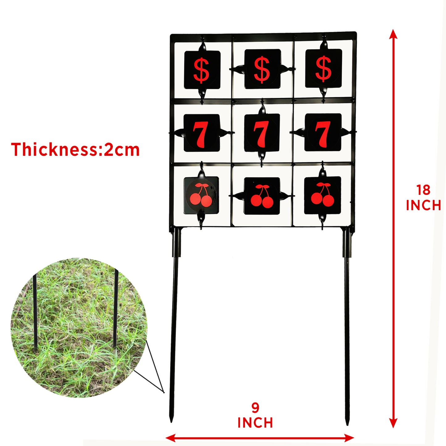 Tic-tac-toe 9 Squares Automatic Spinning Reset Airgun Target