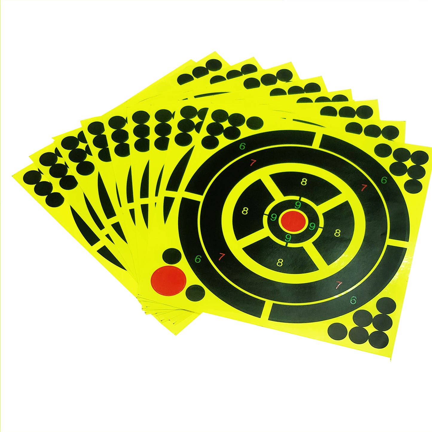 8 inch Four-color bullseye splash Splash Splatter Adhesive Shooting Paper Target