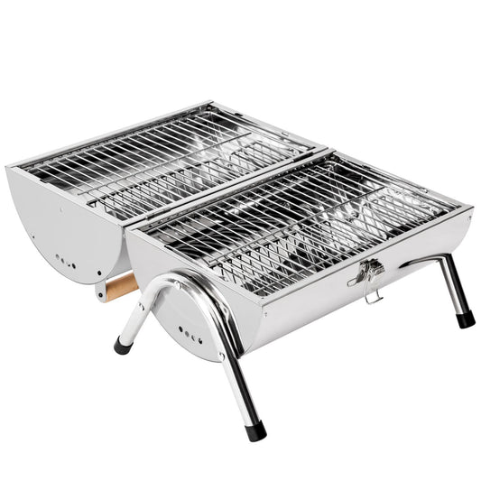 Outdoor Camping Portable Charcoal BBQ Grill Easily Assembled Folding Barbecue Oven
