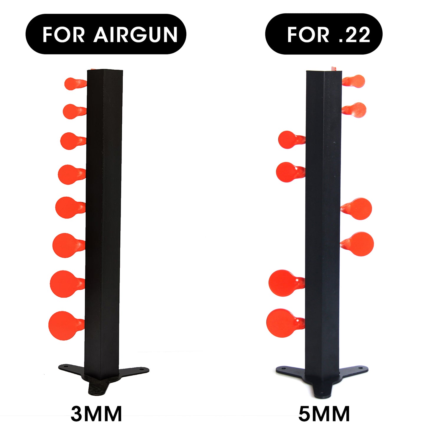 Thickness 3mm/5mm Steel shooting Targets Dueling Tree Metal Paddles for 22LR