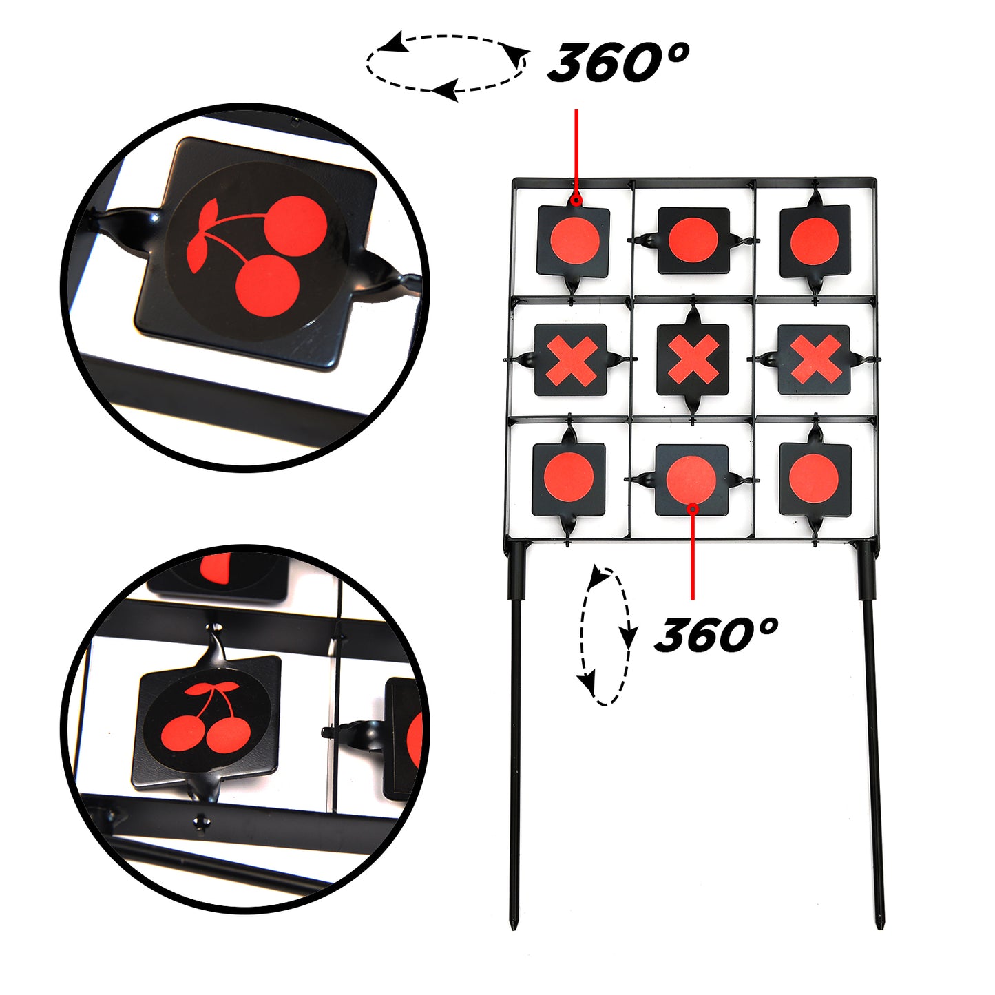 Tic-tac-toe 9 Squares Automatic Spinning Reset Airgun Target