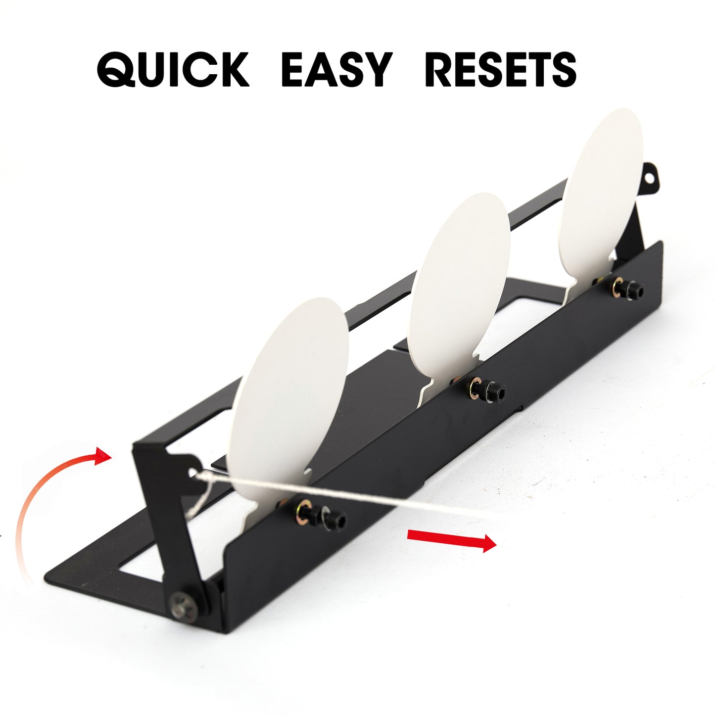 Triple-4 Plate Rack Cord Reset Airsoft Steel Shooting Targets