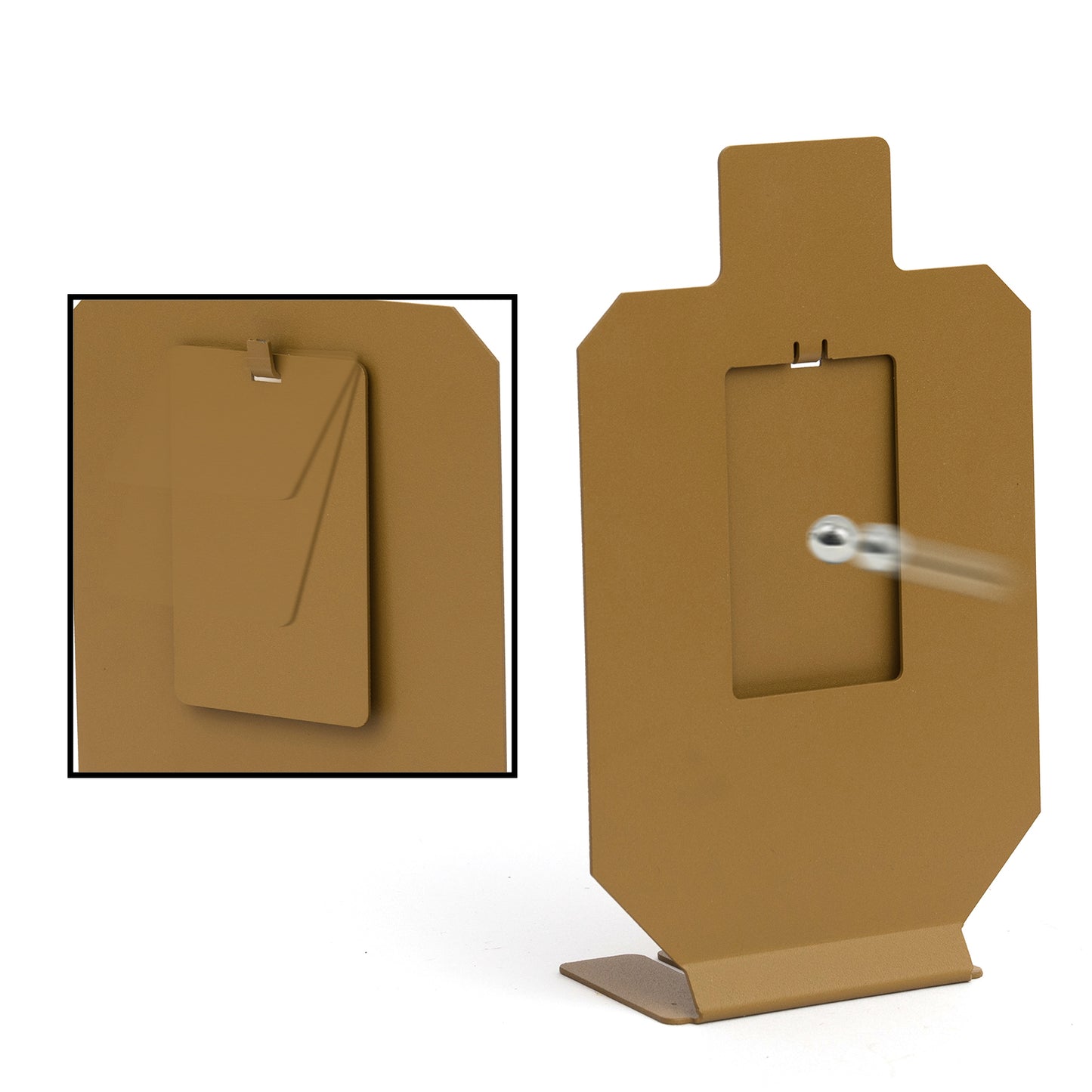 Defensive shooting target BB pellet metal steel target