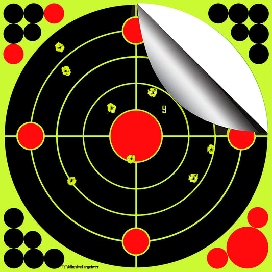 12 Inch "stick & Splatter" Reactive Splatterburst Target Shooting Self Adhesive BB Pellets Paper Shooting Targets