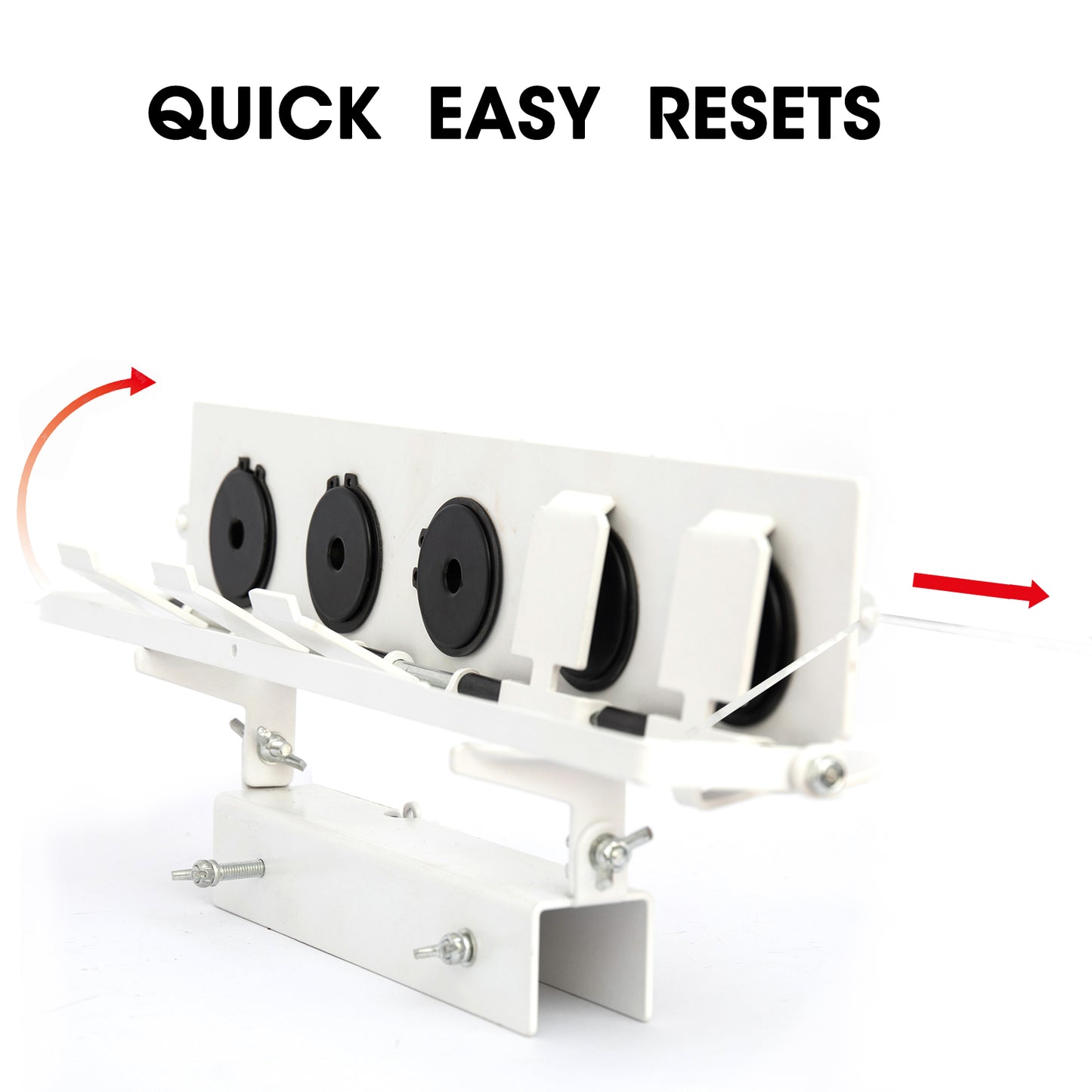 Competition 5-Hole Biathlon Knockdown Target with Reset Cord Shooting Target