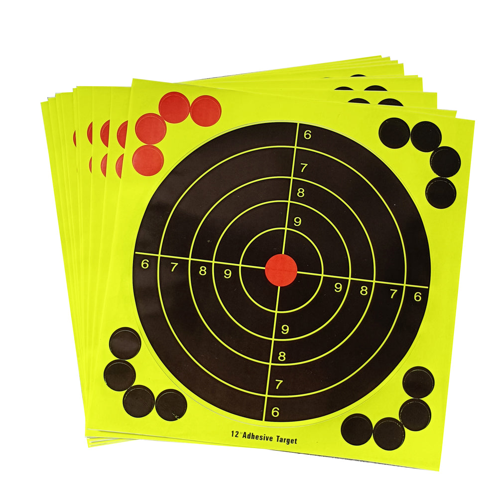 12 Inch "Stick & Splatter" Reactive Splatterburst Target Shooting Self Adhesive BB Pellets Paper Shooting Targets