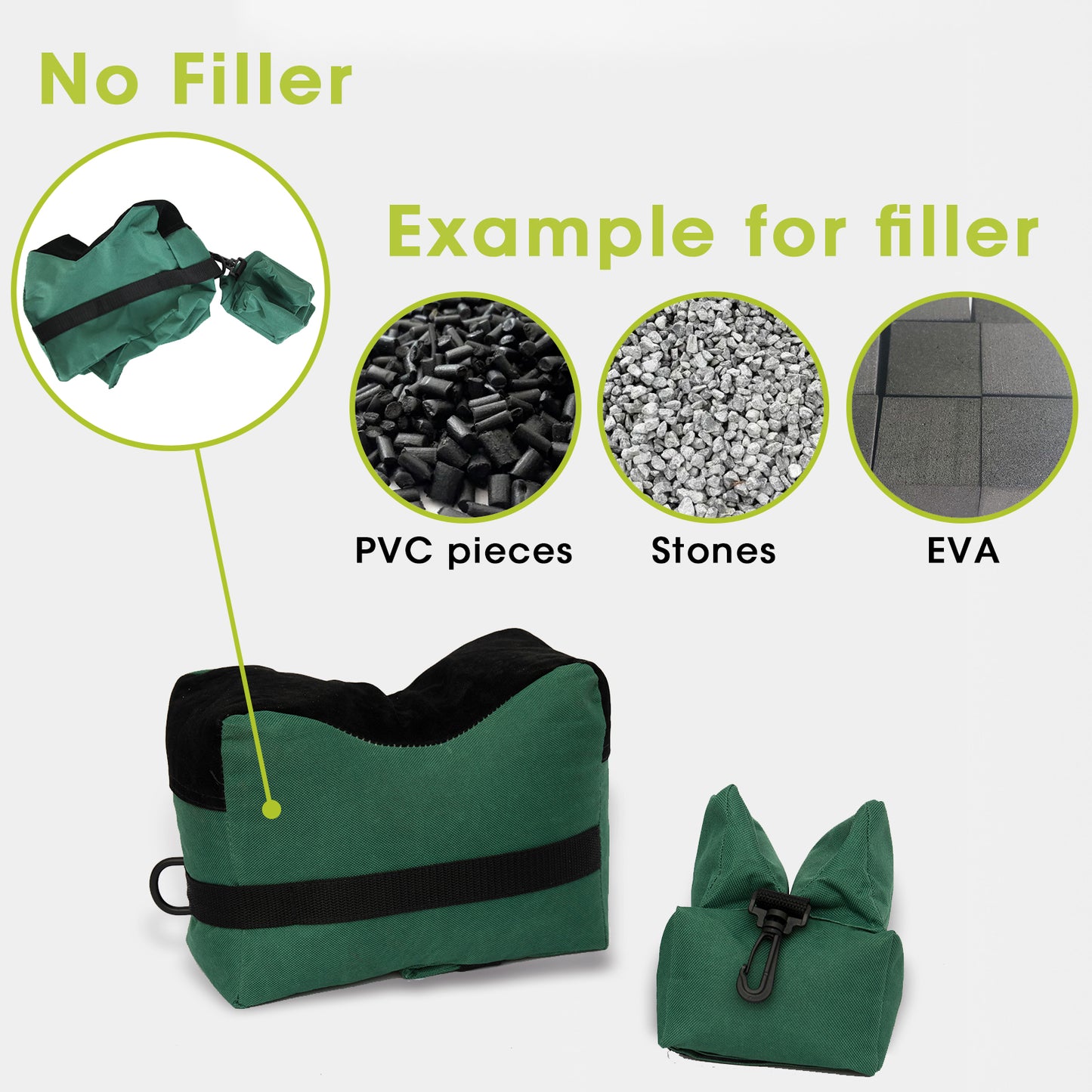 Unfilled Shooting Bag Shooting Rest Sandbag Bench Rest For Hunting