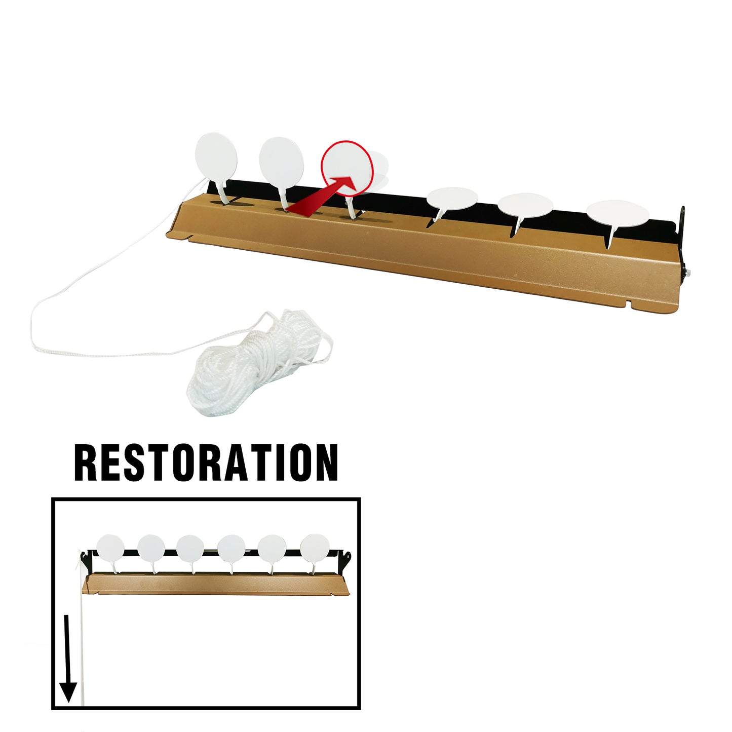 Patented Plastic BB Pellets Guns only metal shooting targets reset by cord