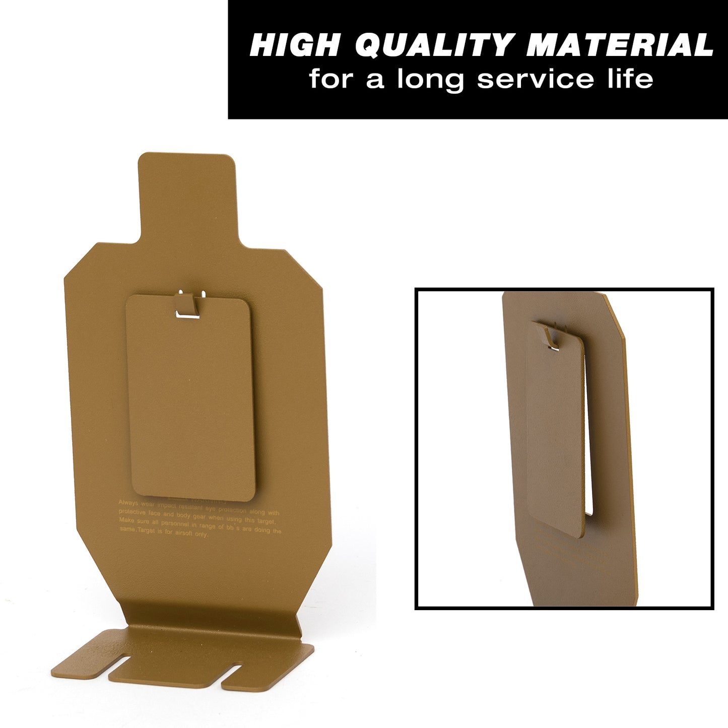 Defensive shooting target BB pellet metal steel target
