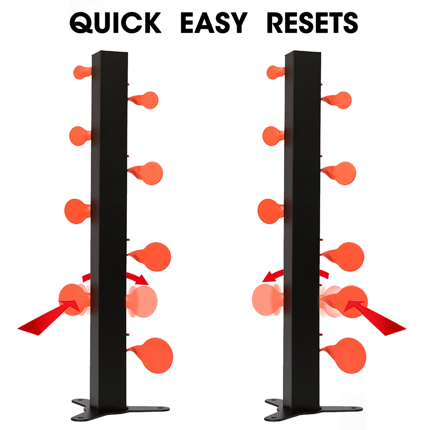 Thickness 3mm/5mm Steel shooting Targets Dueling Tree Metal Paddles for 22LR