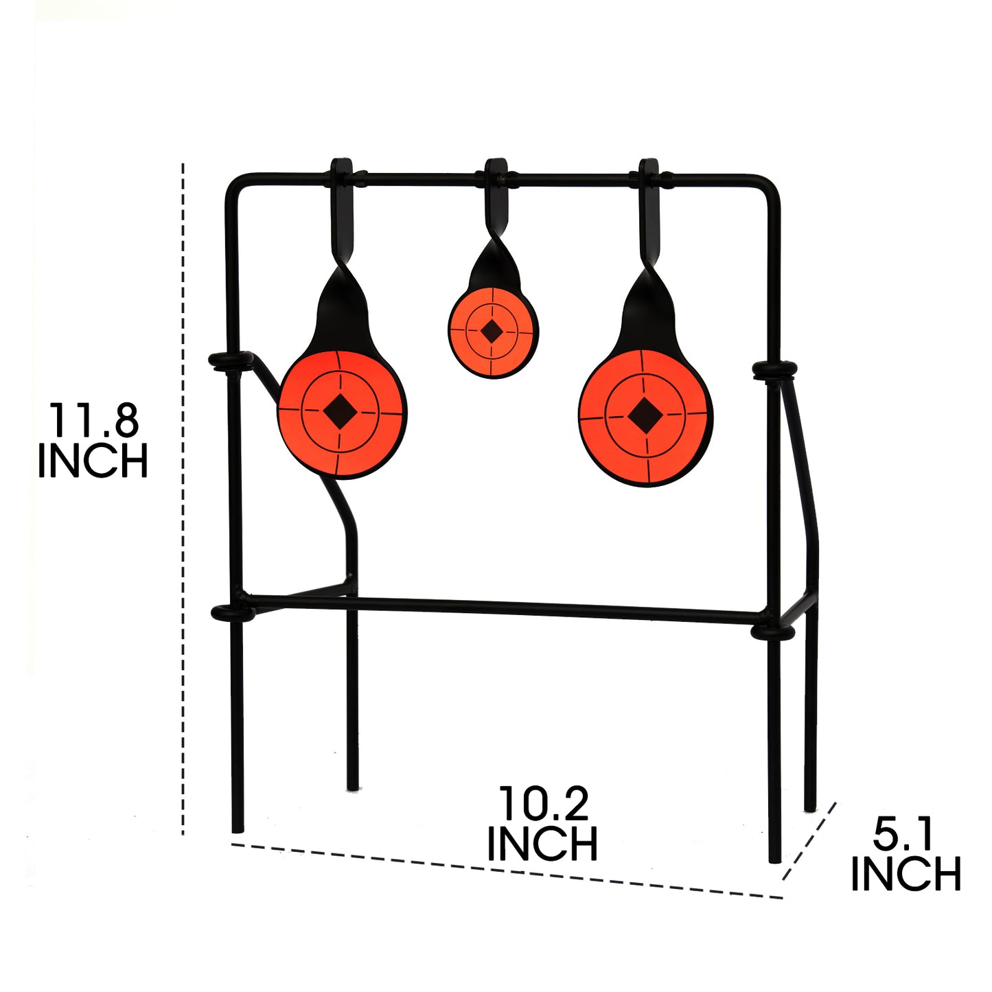 Outdoor Field BB Pellets Gun Metallic Triple Spinner Plinking Metal Shooting Targets