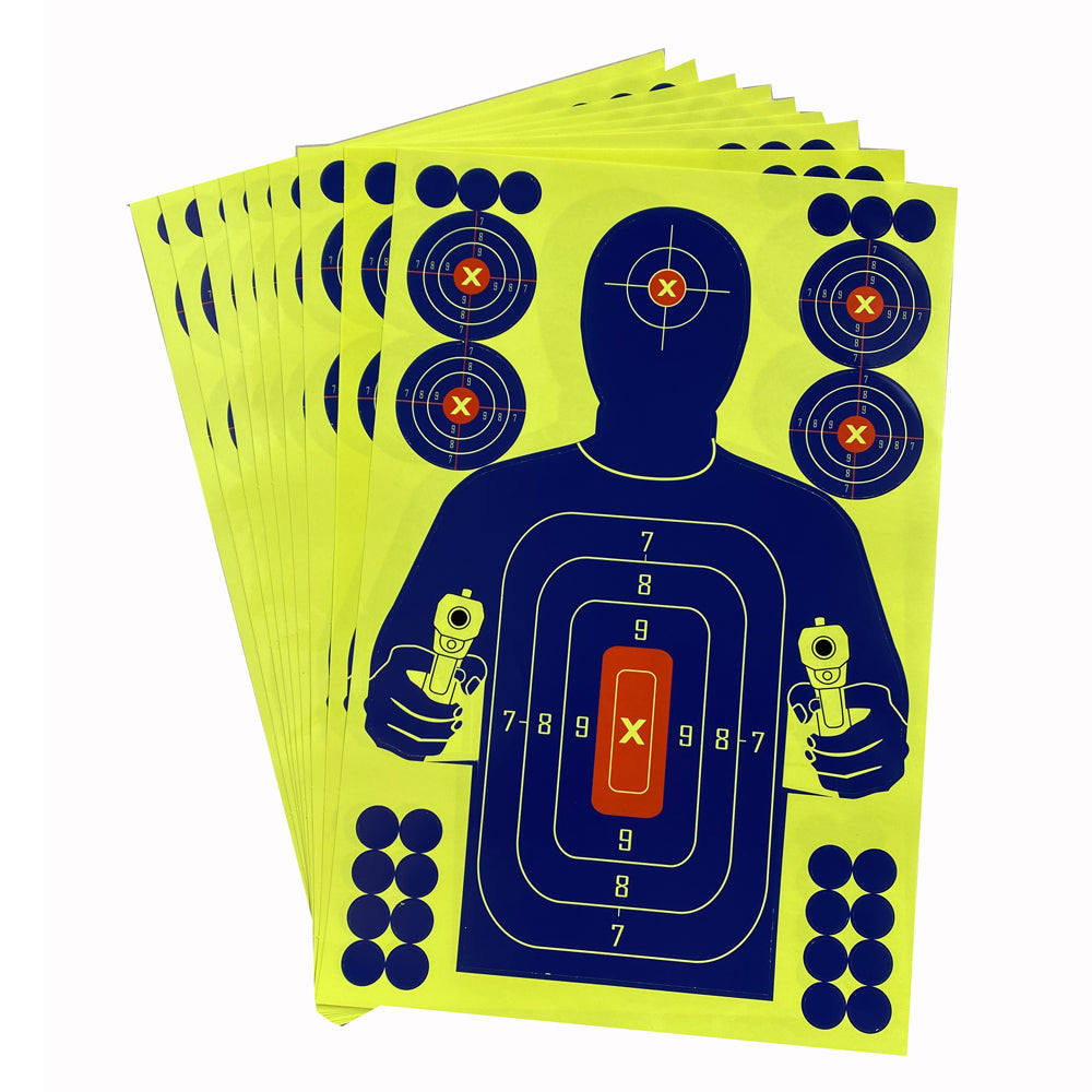 12x18 Inch Reflective "Splatter & Adhesive" Sputtering Reactive Shooting Paper Target