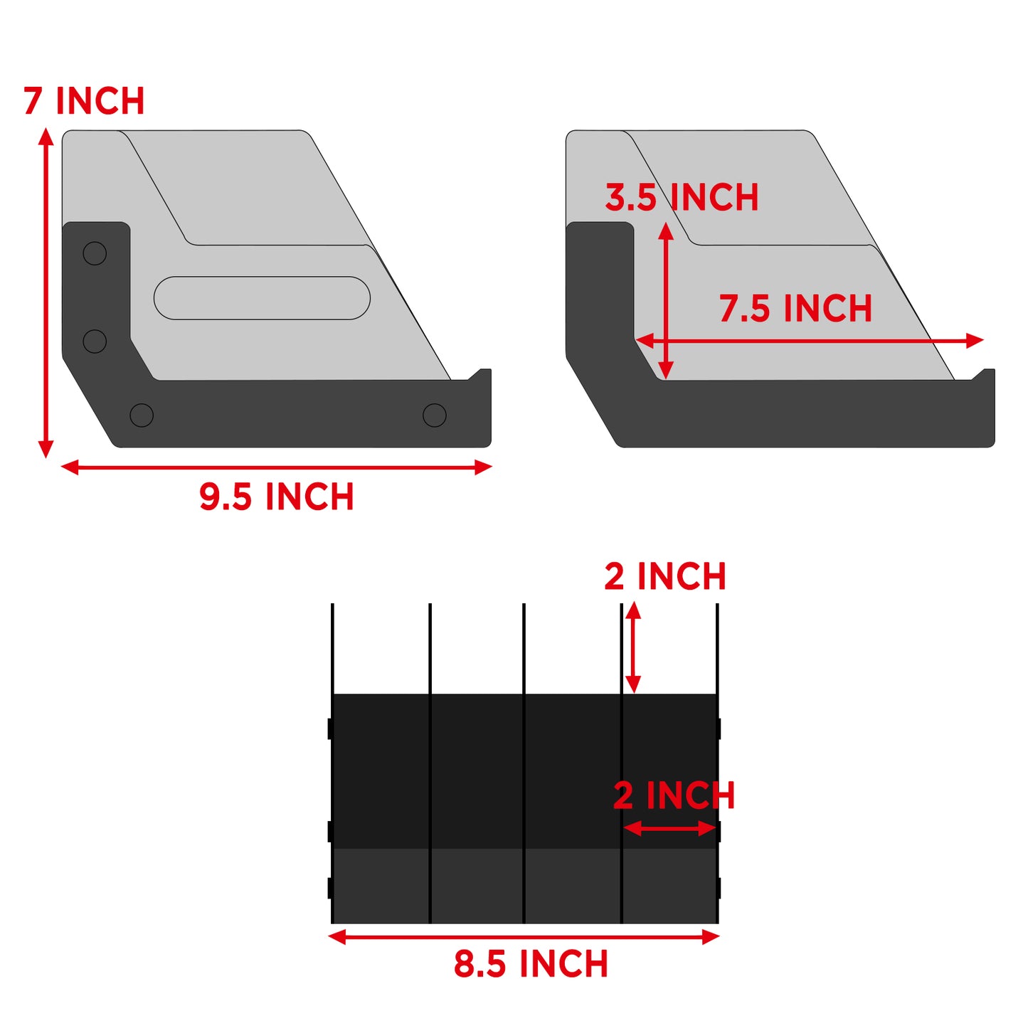 4 Pistol Racks Handgun Display Storage
