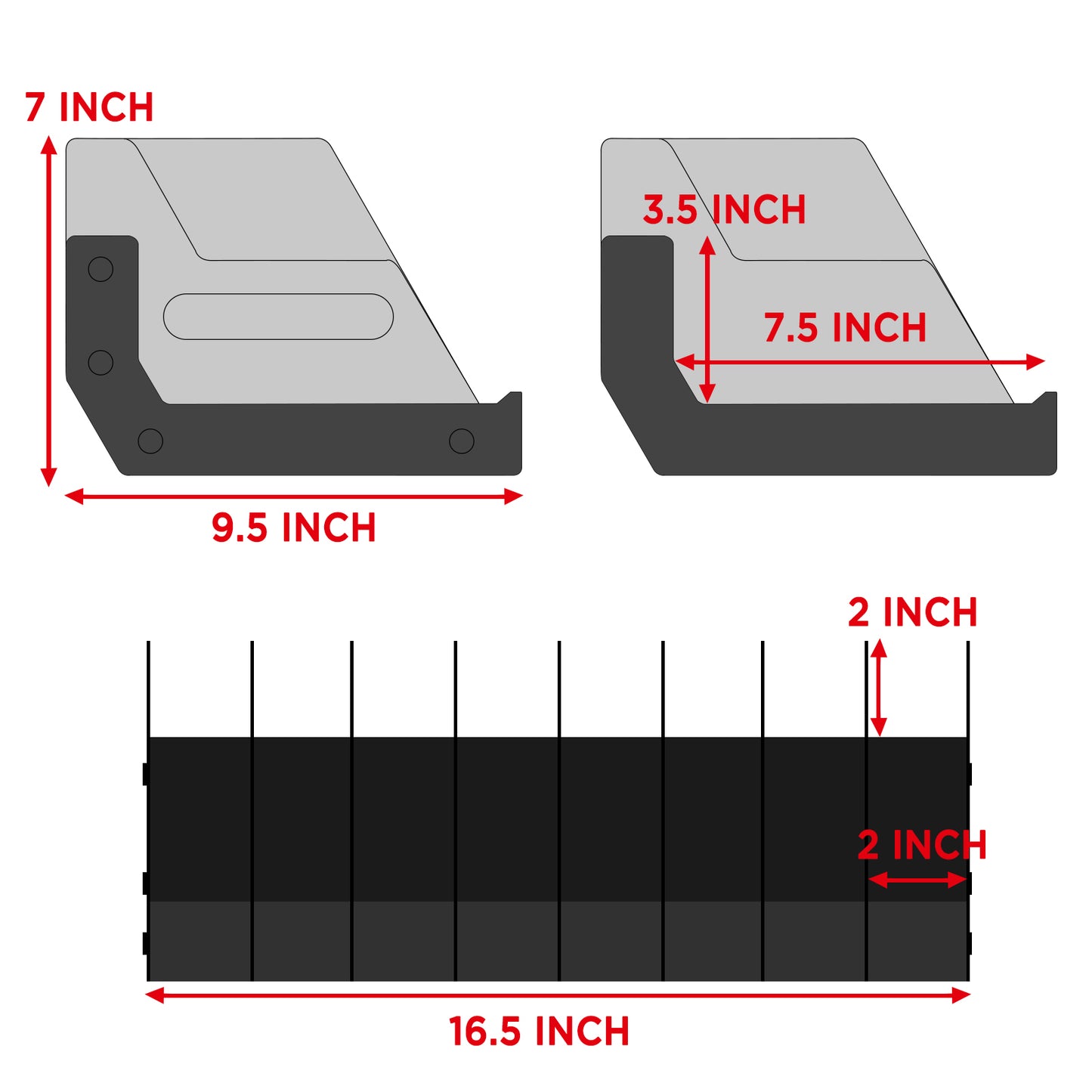 8 Seat Pistol Rack Protection Display Rack