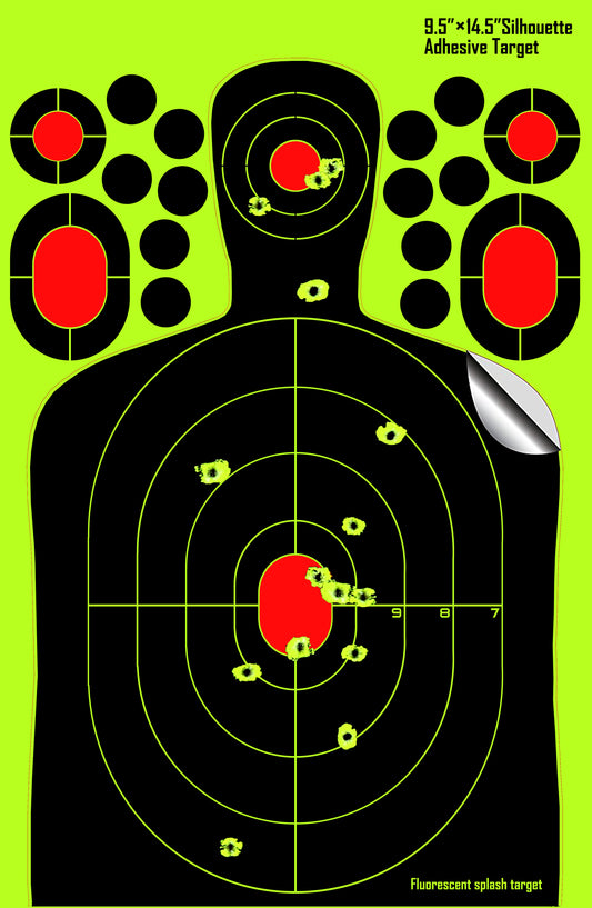 Outdoor Practise Human Silhouette Adhesive Splatterburs Targets Paper Sputtering Airgun Archery Shooting