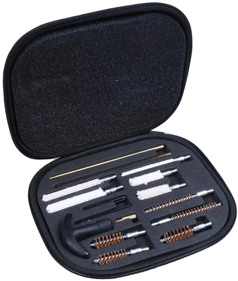16pcs Universal Gun Cleaning Kit Barrel Brushes Tools for .22.357.270 7mm.40.44.45 cal