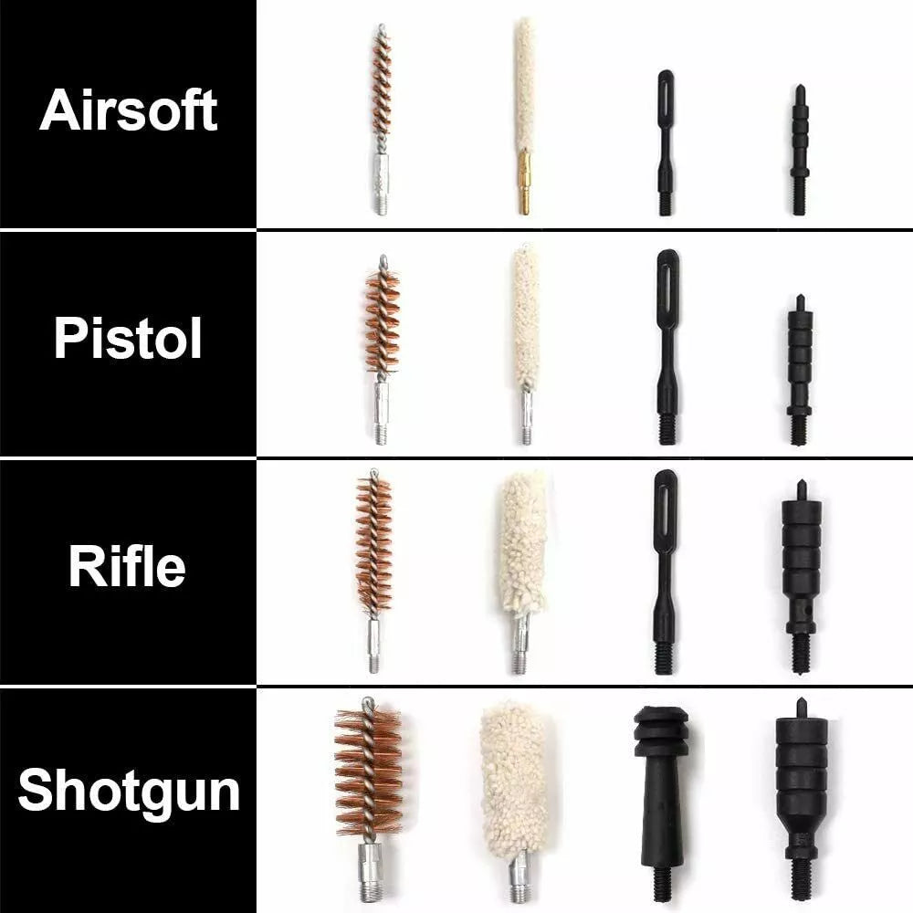 62pcs Universal Gun Cleaning Kit Gun Barrel Maintenance Box