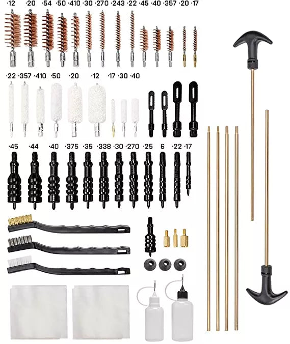 62pcs Universal Gun Cleaning Kit Gun Barrel Maintenance Box