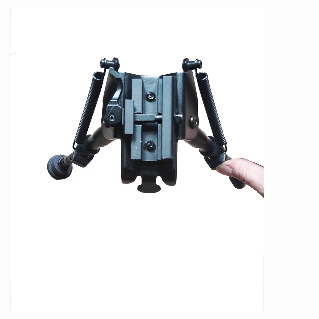 6-27QD Tactical Bipod Adjustable Spring Picatinny Carbon Fiber Rifle Bipod with Quick release Adapter