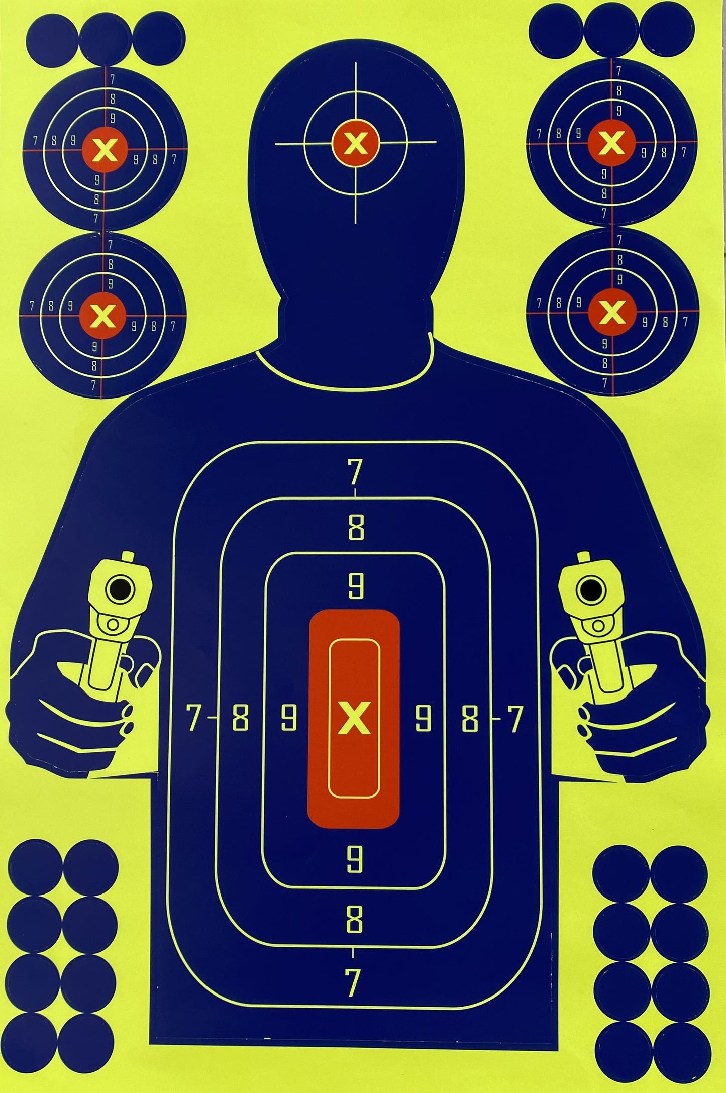12x18 Inch Reflective "Splatter & Adhesive" Sputtering Reactive Shooting Paper Target