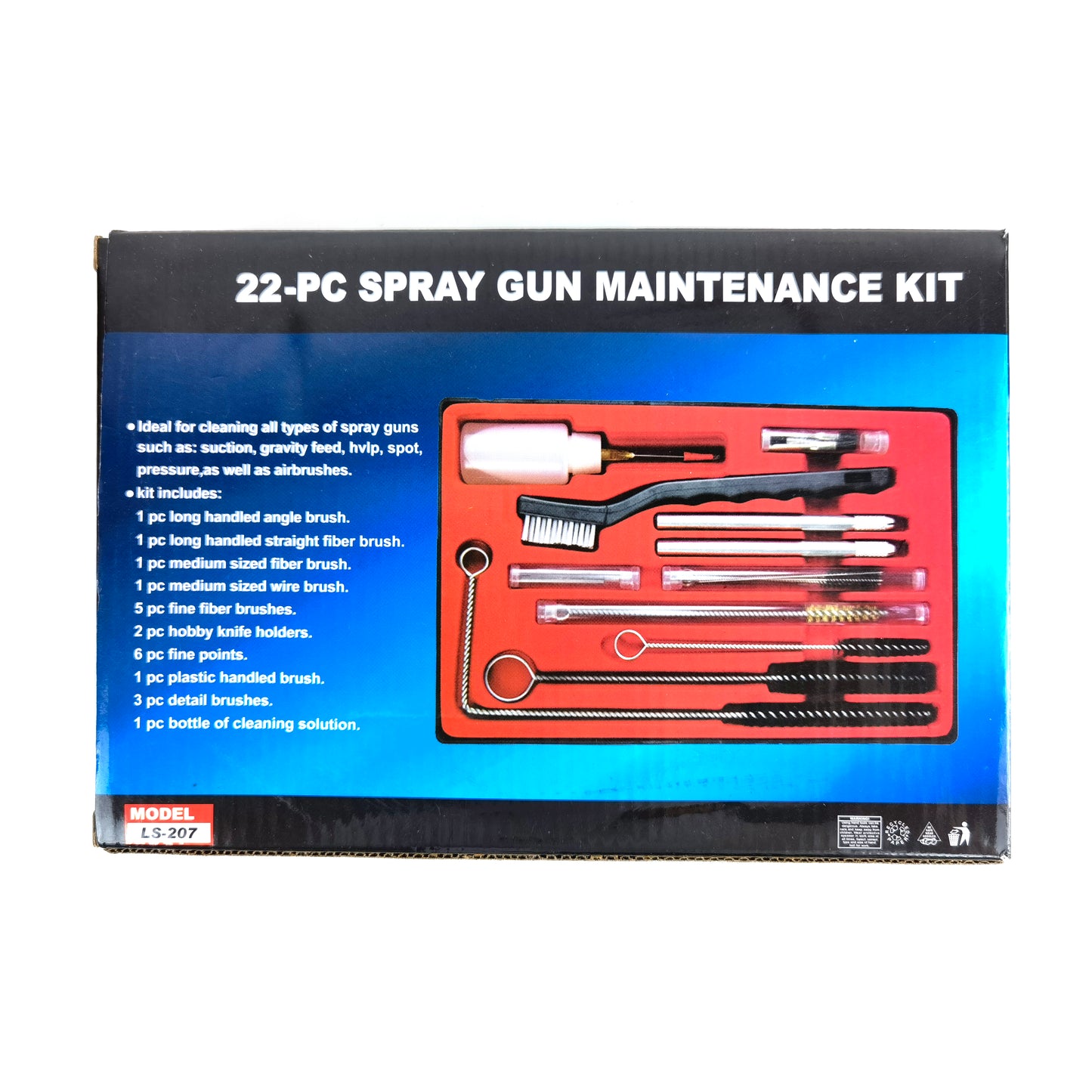 22 Pcs Airsoft Gun Clean Wire Nylon Brush Combo Tool Tattoo Paint Airbrush Brush Cleaning Kit