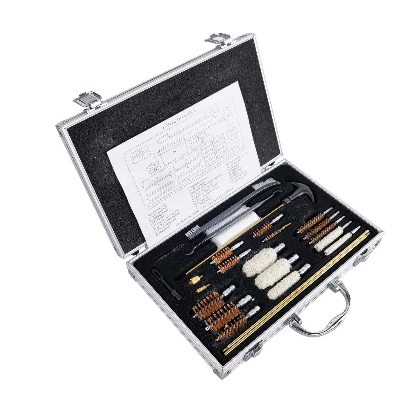 Aluminum Alloy Box Gun Cleaner Tube Brush Cleaning Kit