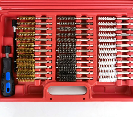 38pcs Stainless Steel Wire Pipe Gun Brush Set Nylon Copper Wire Hexagon Tool Cleaning Kit