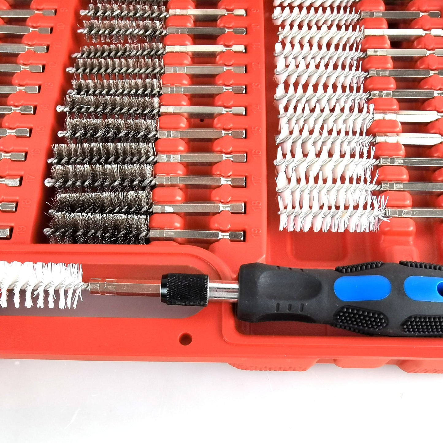 38pcs Stainless Steel Wire Pipe Gun Brush Set Nylon Copper Wire Hexagon Tool Cleaning Kit