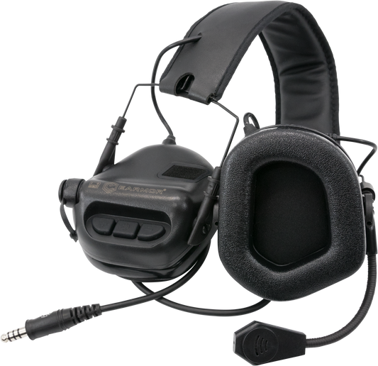 Electronic Shooting Noise Cancelling Hunting Electric Ear Muffs Shooting Protection Fm Earmuff with Communication Line