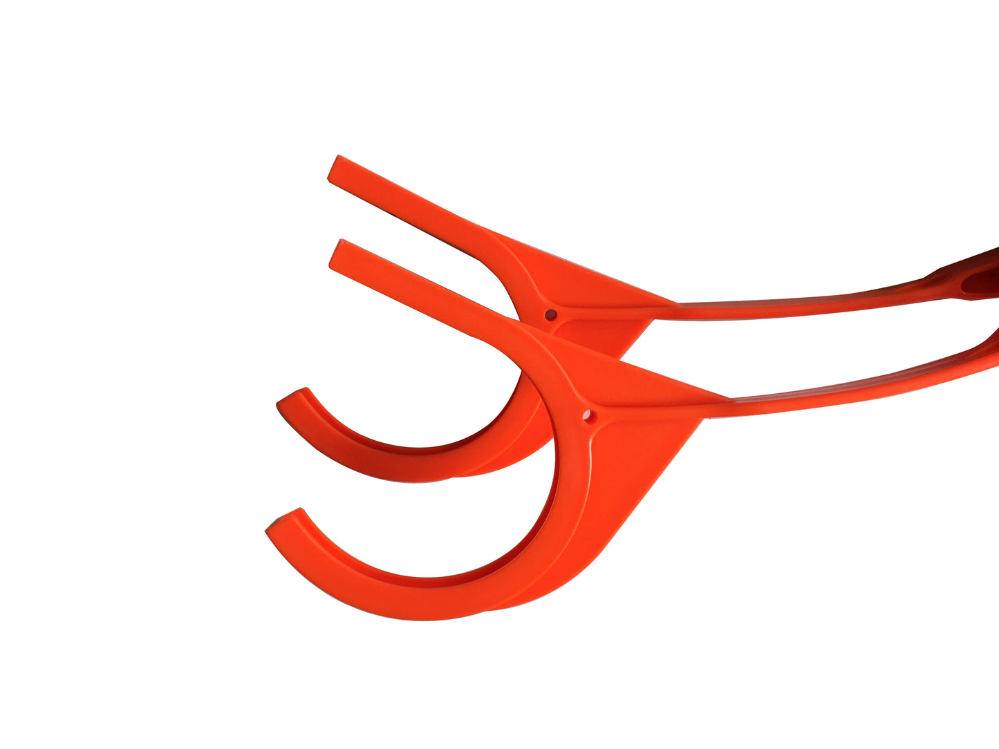 Orange Double Handle Hand Clay Target Thrower with Black Handle