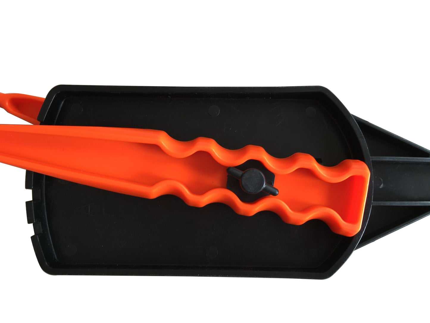 Orange Double Handle Hand Clay Target Thrower with Black Handle