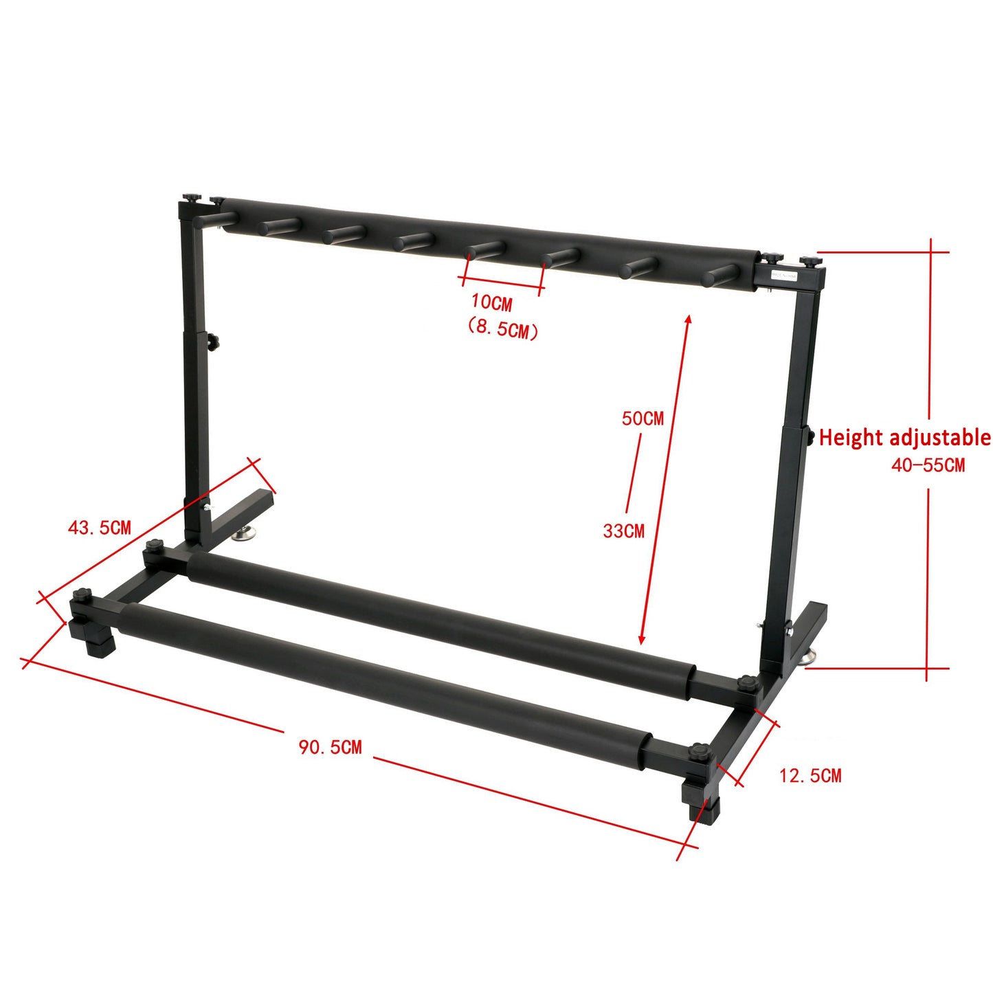 Height Adjustable For Different Length Guns, Foldable Floor Gun Display Rack Shooting Gun Storage
