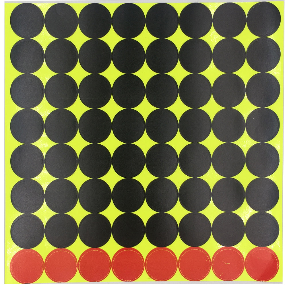 1inch/64pcs Black Splatter Yellow Splash Replacement Adhesive Shooting Paper Target