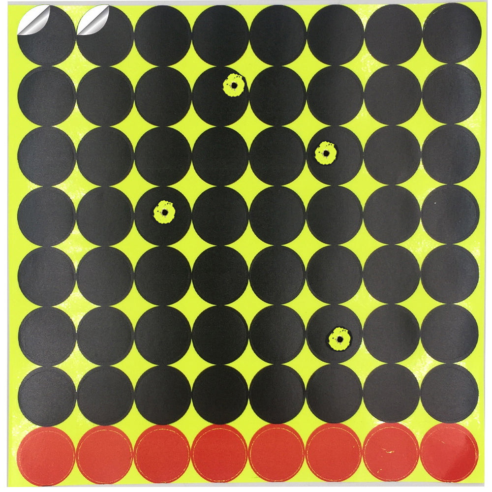 1inch/64pcs Black Splatter Yellow Splash Replacement Adhesive Shooting Paper Target
