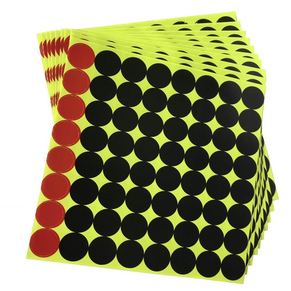 1inch/64pcs Black Splatter Yellow Splash Replacement Adhesive Shooting Paper Target
