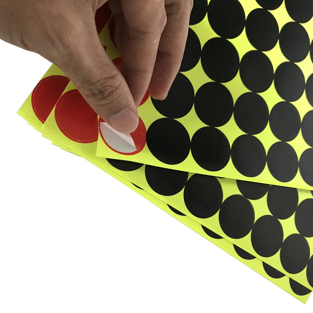 1inch/64pcs Black Splatter Yellow Splash Replacement Adhesive Shooting Paper Target