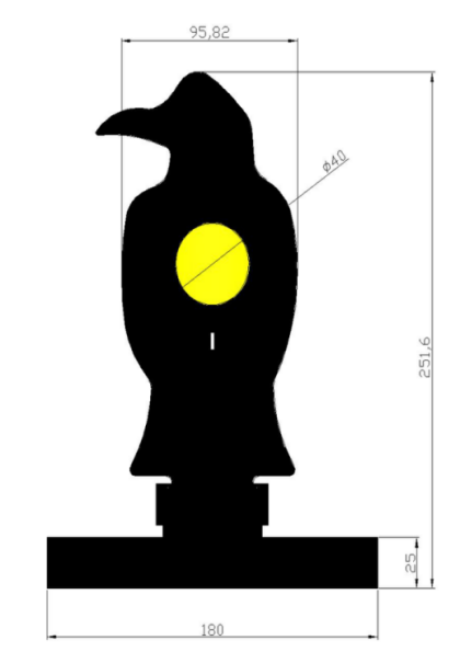 Airgun ARM Knockdown Field Game Shooting Target with Cord to Pull the Target Back Up