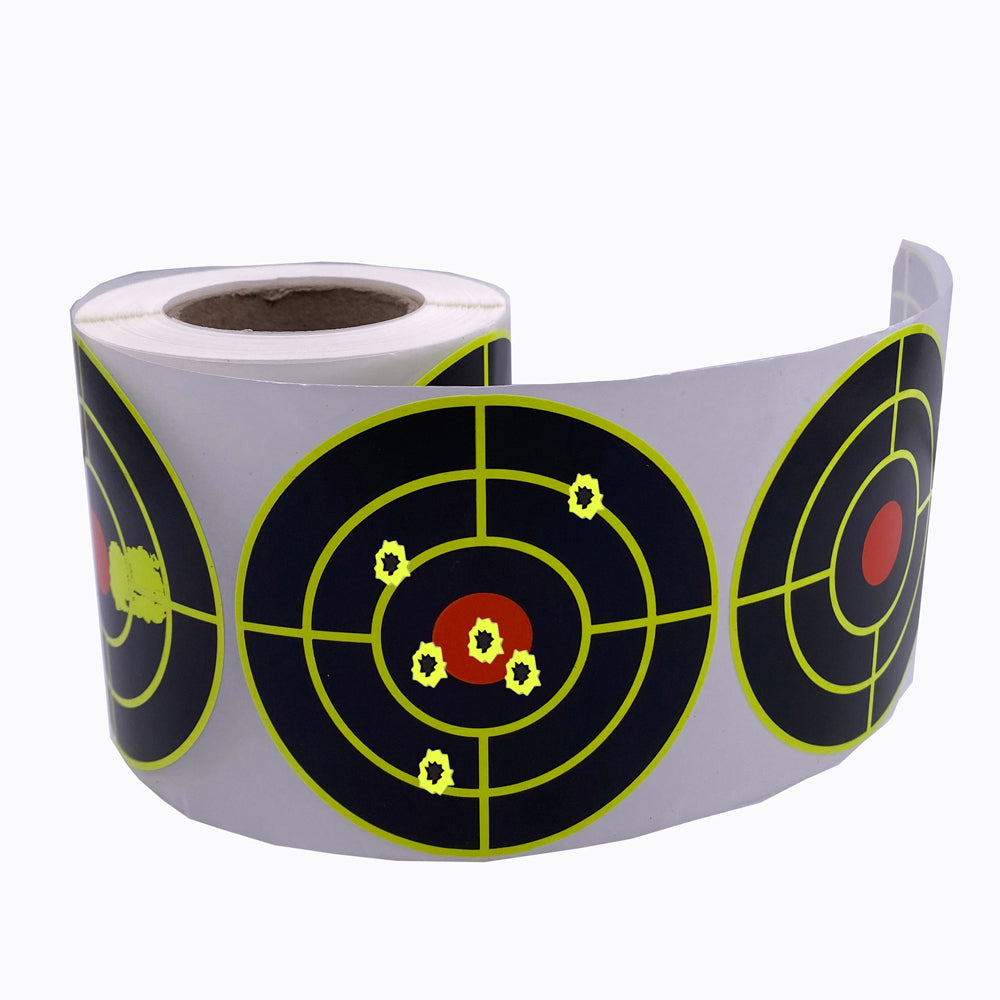 3inch 200pcs Red Bullseye Splash Yellow Patch Splatter Adhesive Shooting Paper Targets