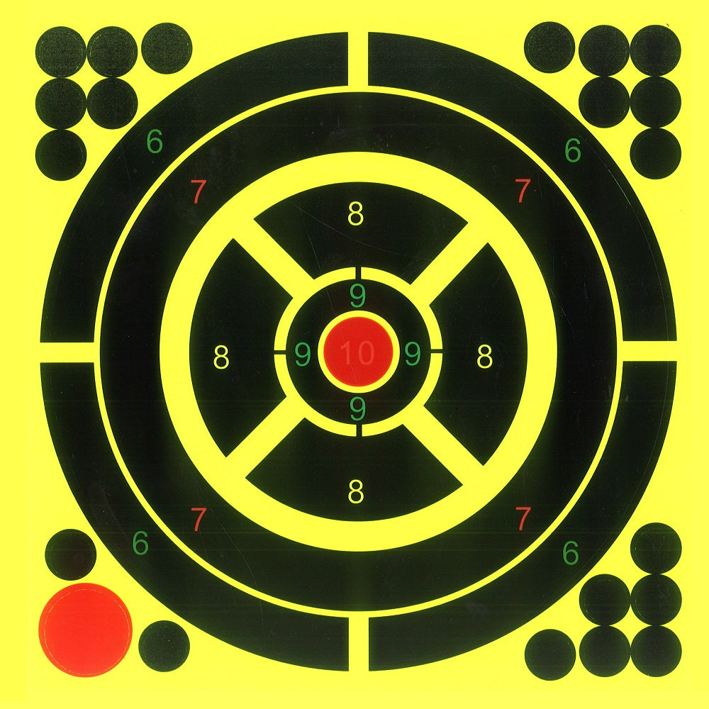 8 inch Four-color bullseye splash Splash Splatter Adhesive Shooting Paper Target