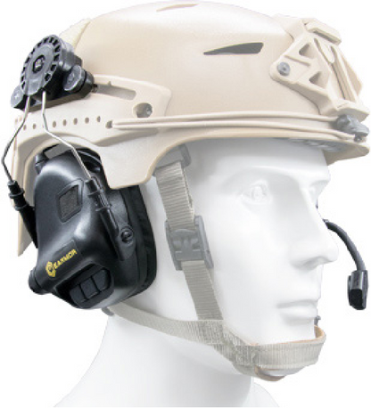 Electronic Noise Reduction Communication Earmuffs for EXFIL (Team Wendy Helmet) with a Communication Line