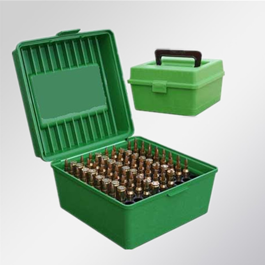 Rifle 100 Round Plastic Bullet Storage Box Ammo Can