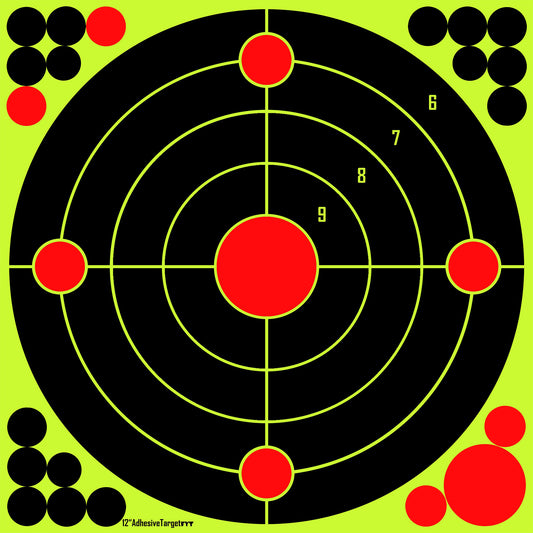 12 Inch "stick & Splatter" Reactive Splatterburst Target Shooting Self Adhesive BB Pellets Paper Shooting Targets